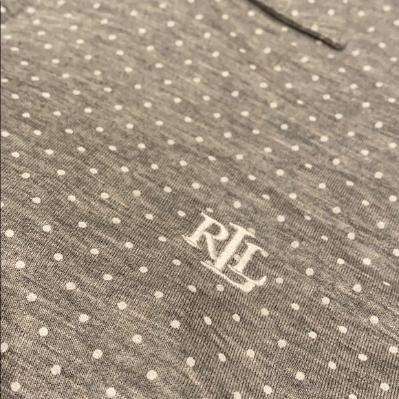 SOLD! 🤍 NWT Ralph Lauren Grey Dot Night Gown - Picture 4 of 6